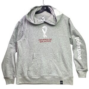 FIFA World Cup Hoodie Mens Large Qatar 2022 Portugal Soccer Pullover Streetwear